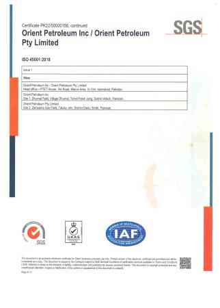ISO 45001:2018 Certificate (page2) 